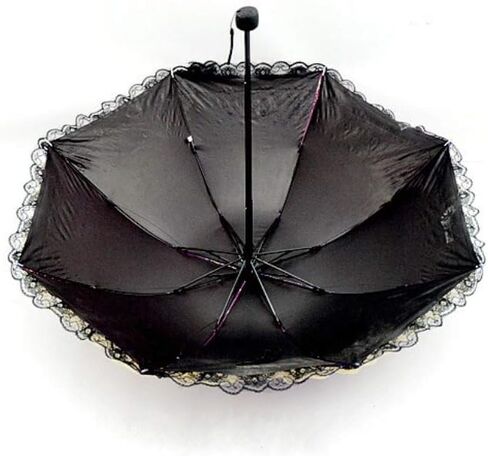 Honeystore Shining Lace Umbrella 3 Folding Sunny and Rainy Anti-uv Party Parasol in Saudi Arabia