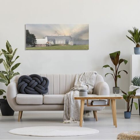Stupell Industries Sunlit Barn Birds Flying Rural Countryside Pasture Canvas Wall Art, Design By Lori Deiter in Saudi Arabia