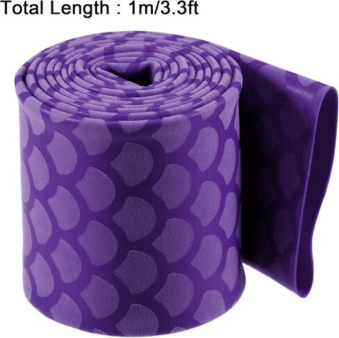 uxcell Heat Shrink Wrap Tubing Sleeve for Fishing Rod Grips Handle, 56mm Flat 3.3ft 2:1 Ratio Purple in Saudi Arabia