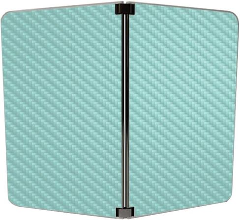 MightySkins Carbon Fiber Skin for Microsoft Surface Duo - Solid Seafoam | Protective, Durable Textured Carbon Fiber Finish | Easy to Apply | Made in The USA in Kuwait