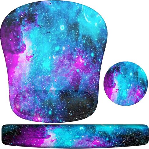 Haocoo Keyboard Wrist Rest, Ergonomic Mouse Pad with Wrist Rest, Gel Wrist Rest for Computer Keyboard and Mouse Pad, Non-Slip Mouse Pad Wrist Support for Gaming,Office, Boho Tropical Leaves in Kuwait