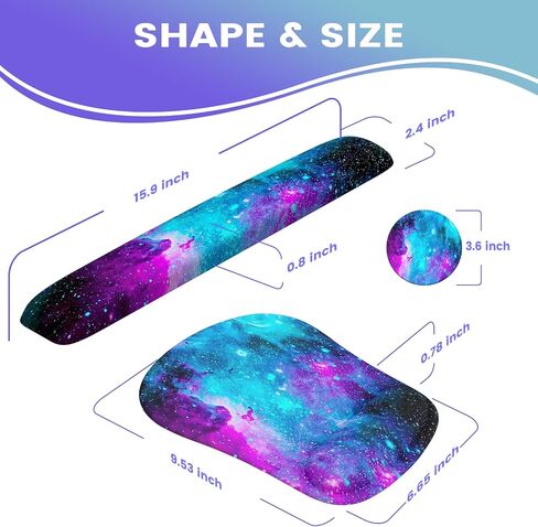 Haocoo Keyboard Wrist Rest, Ergonomic Mouse Pad with Wrist Rest, Gel Wrist Rest for Computer Keyboard and Mouse Pad, Non-Slip Mouse Pad Wrist Support for Gaming,Office, Boho Tropical Leaves in Kuwait