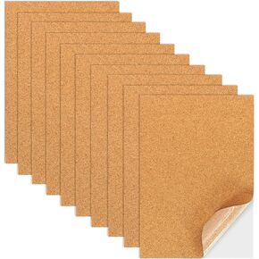 10 PCS Self-Adhesive Cork Sheets 8.26×11.8 Inch×1mm Cork Backing Sheets for DIY Coasters Wall Decor Wedding Party Craft Projects and Insulation Supplies in Saudi Arabia