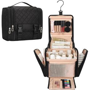 Hanging Toiletry Bag for Women, Travel Toiletry Bag Standing Toiletry Organizer with Hook Large Makeup Cosmetic Bag Portable Hanging Toiletry Organizer Bags for Full-Size Toiletries, Accessories in Saudi Arabia