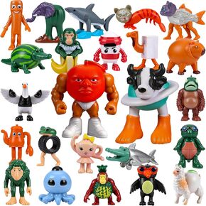 24PCS Italian Brainrot Steal a Brainrot Toys, Brain Rot Toys, Tralalero Tralala Action Figures, Tung Tung Tung Sahur Meme Shark Doll, Birthday Decor Party Favors Gifts for Boys Girls Kids Teens in Saudi Arabia