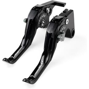 CNC Shorty Brake & Clutch Levers Compatible with Aprilia RS 660 RS660 2021 2022 2023 2024 2025, Adjustable 2-Finger Levers for Supersport Control Precision (Black) in Saudi Arabia