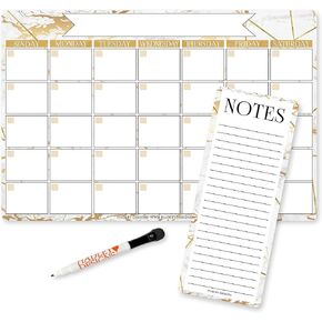 Magnetic Dry Erase Calendar for Fridge - Clementine Magnetic Fridge Calendar Dry Erase Magnetic Calendar for Refrigerator, White Board Calendar for Wall, Dry Erase Board Calendar, Magnetic Notepad in Kuwait