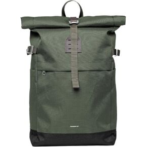 Sandqvist Men's Icon Medium Rolltop Backpack, Dawn Green With Dark Brown, One Size in Saudi Arabia