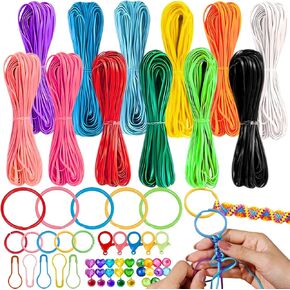 Lanyard String Kit,Boondoggle Kit with 20 Colors Gimp String,Accessories in Saudi Arabia