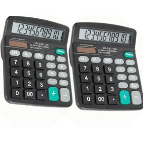 5 Pack Calculator Bulk, 12 Digits Calculators Desktop with Large LCD Display and Sensitive Butto, Solar and Battery Dual Power, Desk Calculator for Office, School, Home in Kuwait