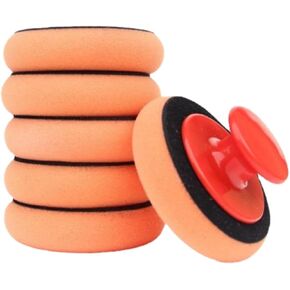 6 Pcs Car Sponge Polishing Pads Professional Wax Applicator Pads with Handle for Car Polishing in Saudi Arabia