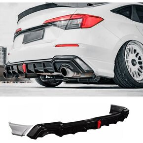 Rear Bumper Diffuser Lip Splitter Spoiler for Honda Civic Sedan 2022 2023 2024 2025 2026 YOFER V2 (White) in Saudi Arabia