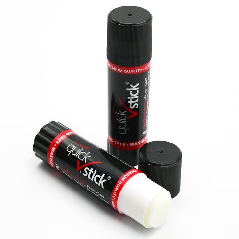 Glue Stick Original 20g, Pack of 12 Glue Sticks, Quality Adhesive Gluestick, Ideal for School, Scrapbooking & Office supplies - Strong-hold for Paper, Card, Textiles, Crafting Glues, Homes in Saudi Arabia