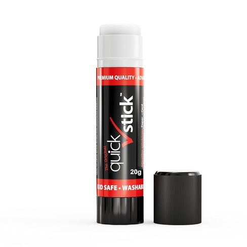 Glue Stick Original 20g, Pack of 12 Glue Sticks, Quality Adhesive Gluestick, Ideal for School, Scrapbooking & Office supplies - Strong-hold for Paper, Card, Textiles, Crafting Glues, Homes in Saudi Arabia