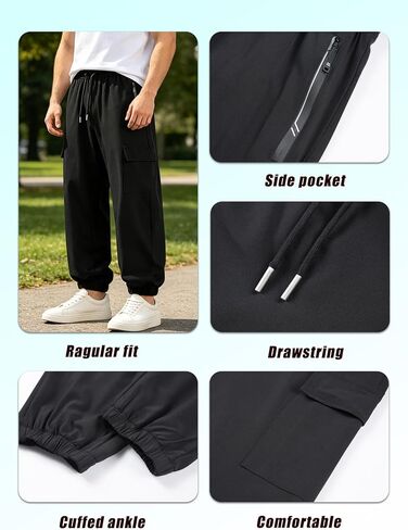 Men's Black Classic Casual Trousers - Premium Comfort Fit, Versatile Everyday Wear for Business Smart and Daily Us in Saudi Arabia