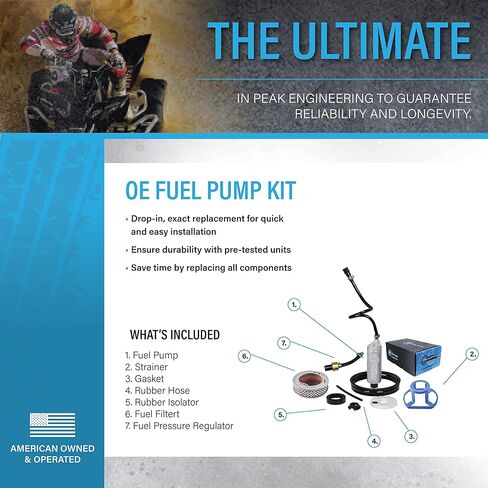 QFS Fuel Pump w/Regulator for Polaris Genesis, Virage, Freedom, Octane PWC (1999-2004), Replaces 2410124, 2410129 in Kuwait