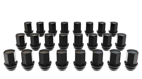 AEV Black Lugnut Kit 24 Piece 14x1.5 OE Style 7/8 Hex 1.78 Compatible with JL Wrangler, JT Gladiator, Colorado/Canyon, and Sierra 1500/Silverado 1500 in Saudi Arabia