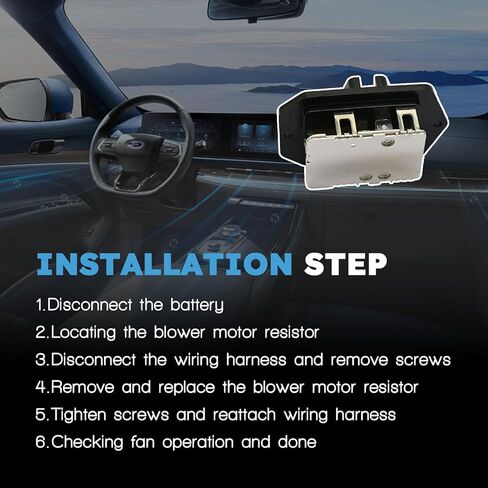 المقاوم محرك منفاخ HVAC مع تسخير الأسلاك متوافق مع دودج رام 1500 2500 3500 2009-2010 استبدال لرام 1500 2500 3500 4500 5500 2011-2018 Relpace 973029 68048900AA 68048900AB in Kuwait