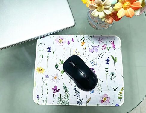 2PCS Mouse Pad for Desk – Cute Small Mouse Pad for Laptop, Non-Slip Rubber Base, Stitched Edge – Smooth Mousepads for Women Office Home (Flower Color, 2PCS) in Kuwait
