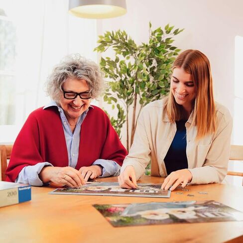 Ravensburger Feel Well - Cats on Shelf - 200 Piece Jigsaw Puzzle | Thicker Pieces, Large Image Format, and Included Stand | Premium Quality Puzzle Made in Europe in Kuwait