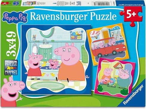 Ravensburger Peppa Pig 3x49 Piece Puzzle Set for Kids 5+ in Kuwait