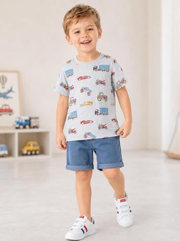 Boy's Short-Sleeve T-Shirt, Casual Kids Top, Everyday Wear, Multiple in Saudi Arabia