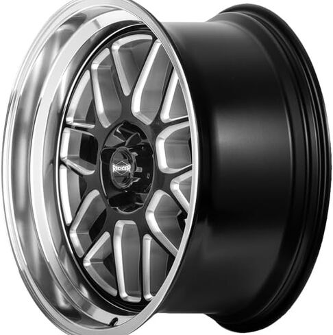 RIDLER 611 611 Gloss Black/Milled with Diamond Cut Lip 17X7 5-114.3 0MM 83.82MM in Saudi Arabia
