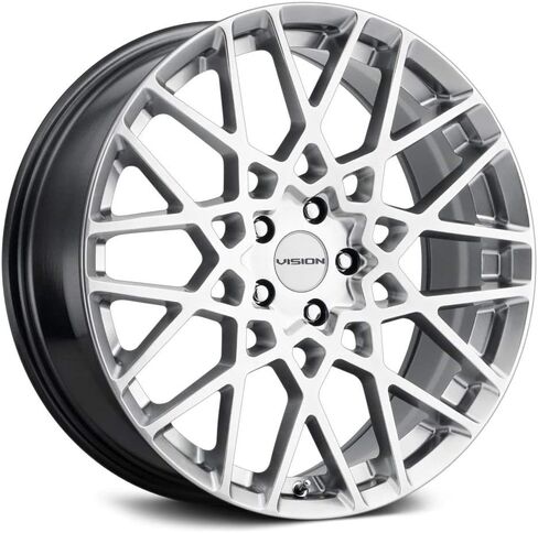 Vision 474 Recoil 17x8 5x4.5" +38mm Silver Wheel Rim 17" Inch in Kuwait