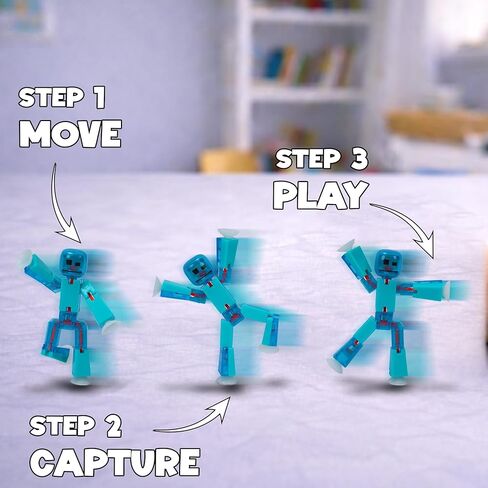 StikBot 6-Pack 2-Tone Series: Collectible Half-Clear & Half-Solid Action Figures – Poseable Stop-Motion Animation Toys with Dual-Sided Faces and Suction Cup Hands & Feet – Includes 6 Unique Colors in Kuwait