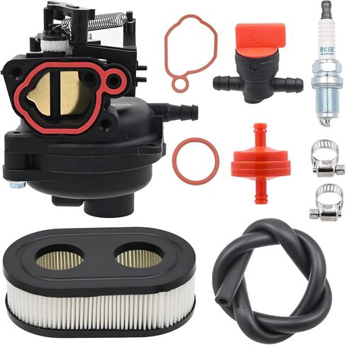799584 592361 Carburetor with 593260 Filter for B&S 594058 594057 9P702 09P702 550EX 625EX 675EX 725EXI 140cc Engines Fits Troy Bilt TB110 TB200 lawn mower, black in Saudi Arabia