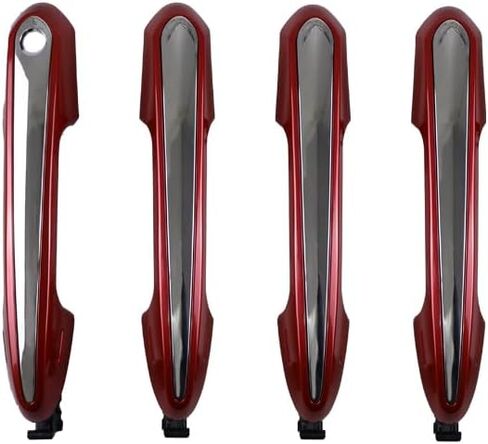 1 Lot Exterior Door Handle Outer Compatible with Toyota Sienna RAV4 Highlander 2019-2025 (Red) in Kuwait
