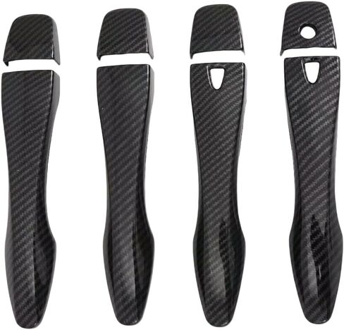 for Nissan Altima 2013-2018 ABS Carbon Fiber Side Smart Door Handle Covers Trims with Smart Hole in Kuwait