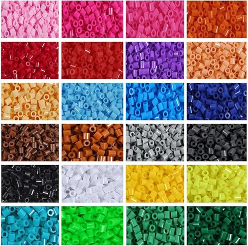 Fuse Beads, 12000 Pcs 24 Colors 5mm Melting Beads for DIY Projects - Iron Bead Bulk Refill in Saudi Arabia