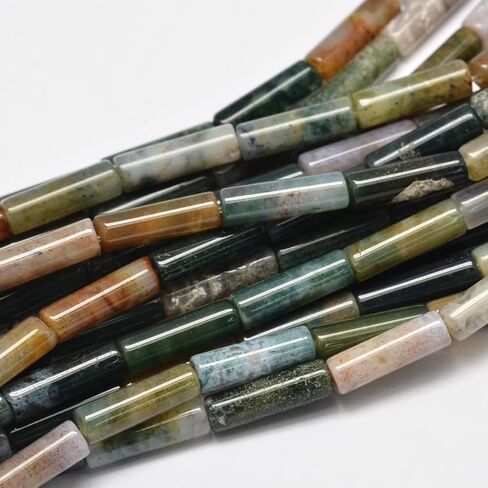 29Pcs Natural Black Onyx Tube Stone Beads with Hole Column Gemstone Agate Tubes Shaped Cylinder Crystal Energy Loose Spacer Bead Bulk for Jewelry Making Earrings Bracelets DIY Crafts Supply in Saudi Arabia
