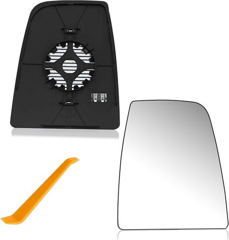 Passenger Side Upper Mirror Glass for 2015-2023 Ford Transit 150 250 350 HD - Heated OE Replacement with Backing Plate, Fits CK4Z-17K707-C, Right Side Mirror for Van, Anti-Vibration Mirror in Kuwait