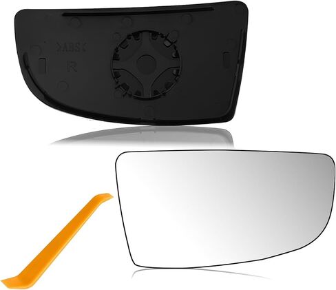 Passenger Side Upper Mirror Glass for 2015-2023 Ford Transit 150 250 350 HD - Heated OE Replacement with Backing Plate, Fits CK4Z-17K707-C, Right Side Mirror for Van, Anti-Vibration Mirror in Kuwait