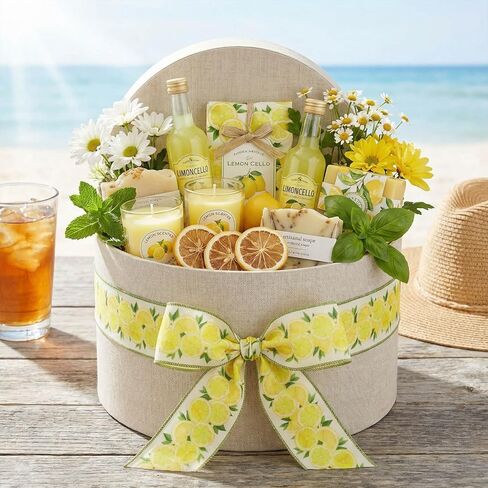 Lemon Wired Ribbon 2.5 Inch x 10 Yards Yellow Citrus Fruit Summer Craft Ribbon for Wreaths Bow Making Gift Wrapping in Saudi Arabia