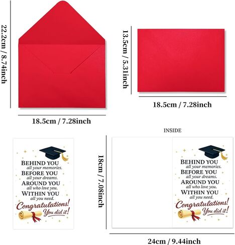 Inspirational Graduation Card for High School College, Congratulations Gift for Family Friends in Saudi Arabia