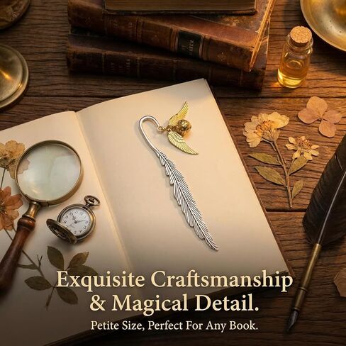 Metal Feather Bookmark, Unique Metal Bookmark, Reading Gift​ for Book Lovers, Women, Men, Teens, for Christmas, Birthday, Valentine's Day (with Black Gift Box) in Saudi Arabia