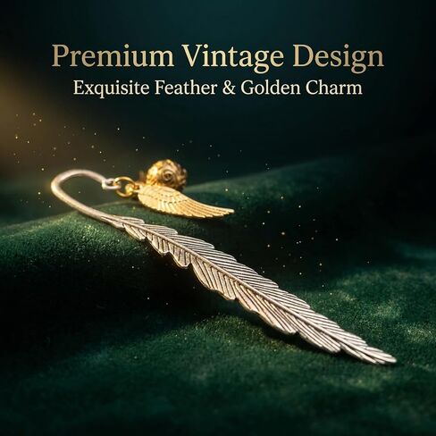 Metal Feather Bookmark, Unique Metal Bookmark, Reading Gift​ for Book Lovers, Women, Men, Teens, for Christmas, Birthday, Valentine's Day (with Black Gift Box) in Saudi Arabia