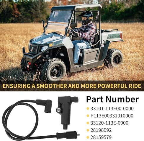Ignition Coil & Spark Plug & Wire Cap for Hisun UTV 250 400 450 500 Massimo Gunner 250 MSU 400 500 Coleman UT400 UT500 Axis Bennche Cowboy Spire Bighorn 250 400 450 500 in Kuwait