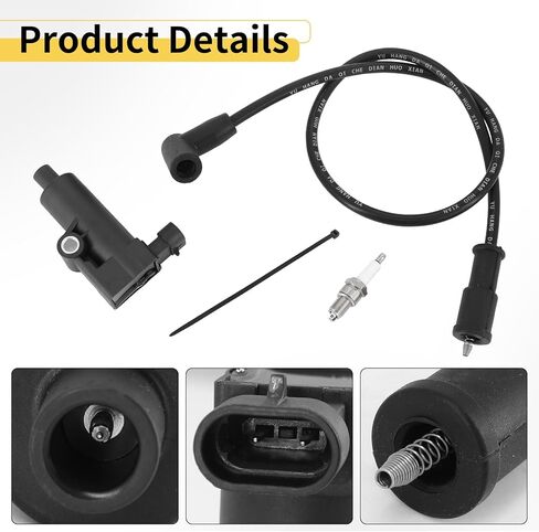 Ignition Coil & Spark Plug & Wire Cap for Hisun UTV 250 400 450 500 Massimo Gunner 250 MSU 400 500 Coleman UT400 UT500 Axis Bennche Cowboy Spire Bighorn 250 400 450 500 in Kuwait