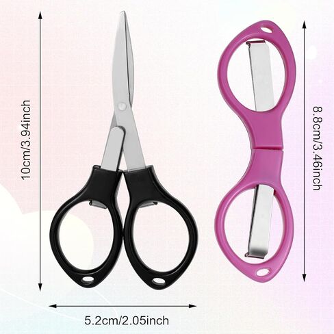 4Pcs Small Folding Scissors - Portable Mini Travel Scissors, Stainless Steel, Telescopic Cutter for Crafting, Retractable, Paper, Home, School, Camping in Saudi Arabia