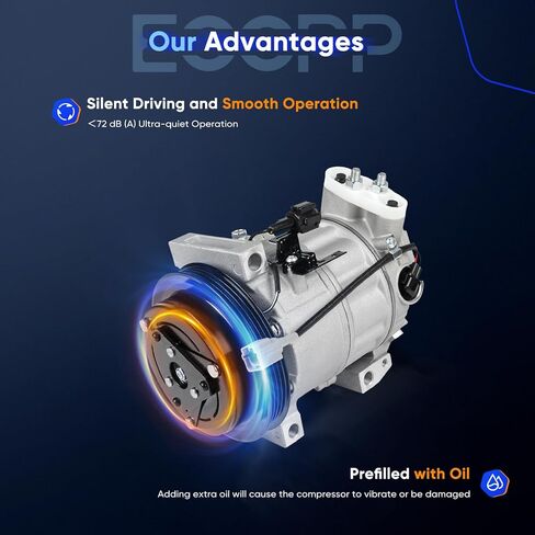 ECCPP AC Compressor 2006-2008 Fit for INFINITI M35 3.5L AC Compressor with Clutch Rapid Cooling in Kuwait