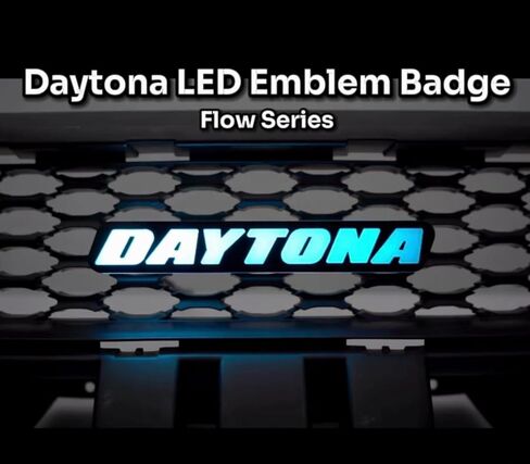 Day.Tona LED Front Grille Badge, RGBW Color Changing with Bluetooth Control, Flow Series Lighting Effects, in Kuwait