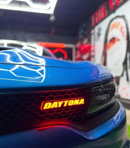 Day.Tona LED Front Grille Badge, RGBW Color Changing with Bluetooth Control, Flow Series Lighting Effects, in Kuwait
