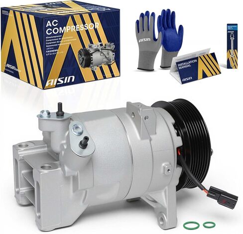 AISIN AFTERMARKET ACCN-00558 Air Conditioner AC Compressor - Compatible with Nissan Maxima 2008-2014, Pathfinder 2013-2015, Murano 2009-2014, Infiniti QX60 2014-2015 in Kuwait