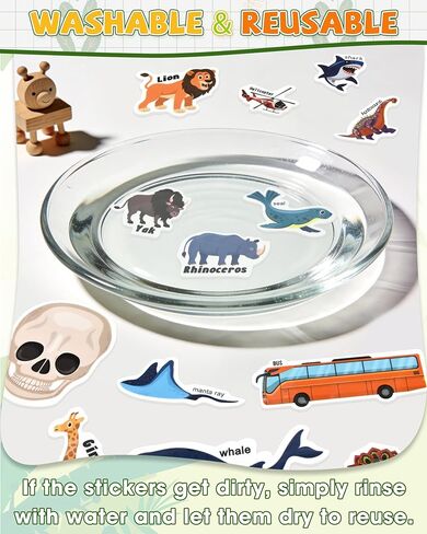 6-Pack Reusable Jelly Sticker Books for Toddlers, Silicone Sticker Activity Books with Vehicles, Animals, Dinosaurs & More, Travel Toys for Ages 3–5, Preschool Learning Gift in Saudi Arabia
