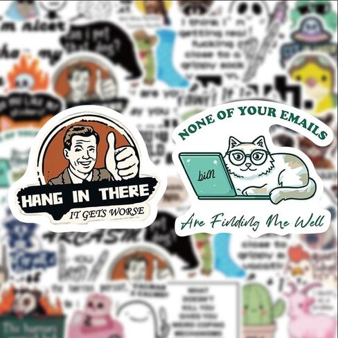 50 Pcs Meme Sticker Pack Trending Viral Funny Graffiti Decals for Journal Guitar Helmet Skateboard Luggage Notebook Laptop Decoration in Kuwait
