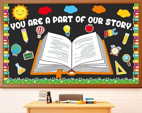 Reading Bulletin Board Decorations Set Open Book Paper Cutouts Library Decor Colorful Back to School Classroom Reading Board for Library Kindergarten Preschool Elementary Middle School Decor in Kuwait